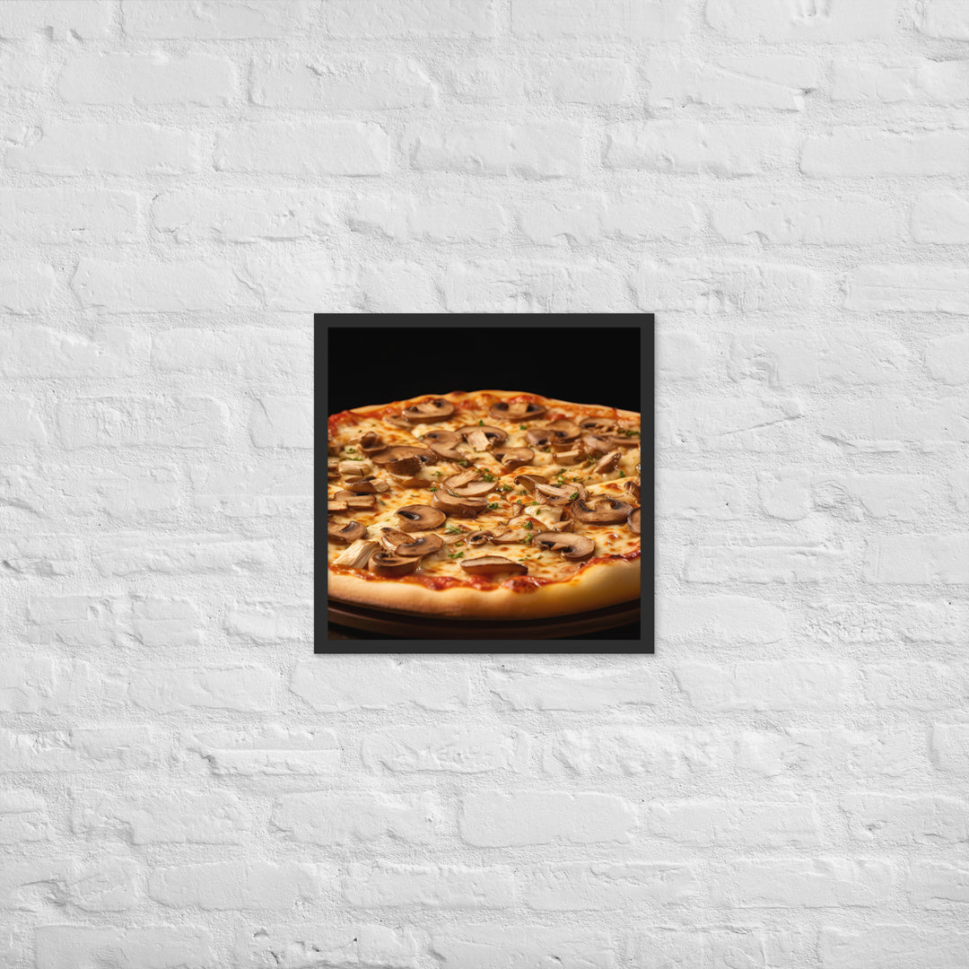 Mushroom Pizza Framed poster 🤤 from Yumify.AI