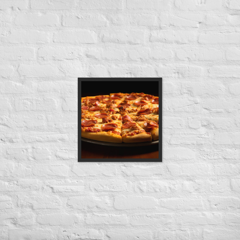 Meat Lovers Pizza Framed poster 🤤 from Yumify.AI