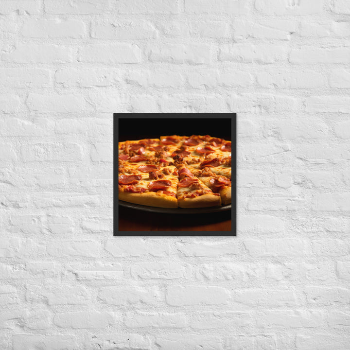 Meat Lovers Pizza Framed poster 🤤 from Yumify.AI