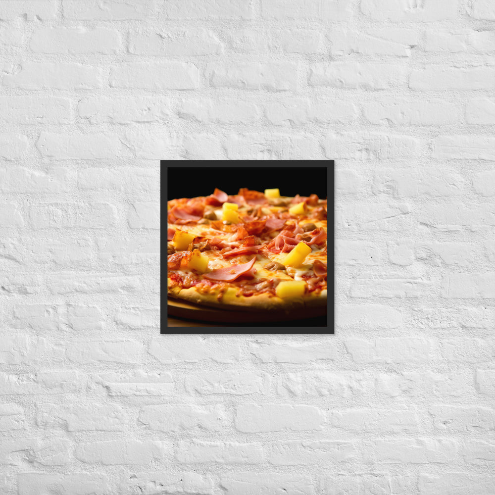 Hawaiian Pizza Framed poster 🤤 from Yumify.AI