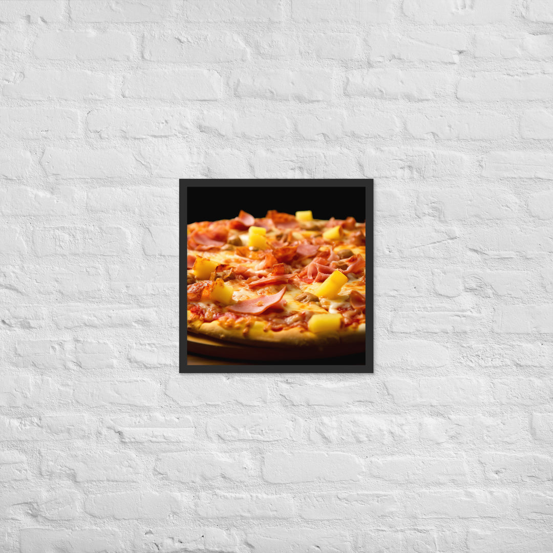 Hawaiian Pizza Framed poster 🤤 from Yumify.AI