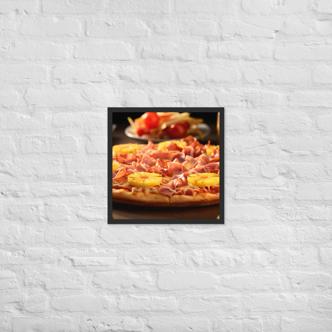 Hawaiian Pizza Framed poster 🤤 from Yumify.AI