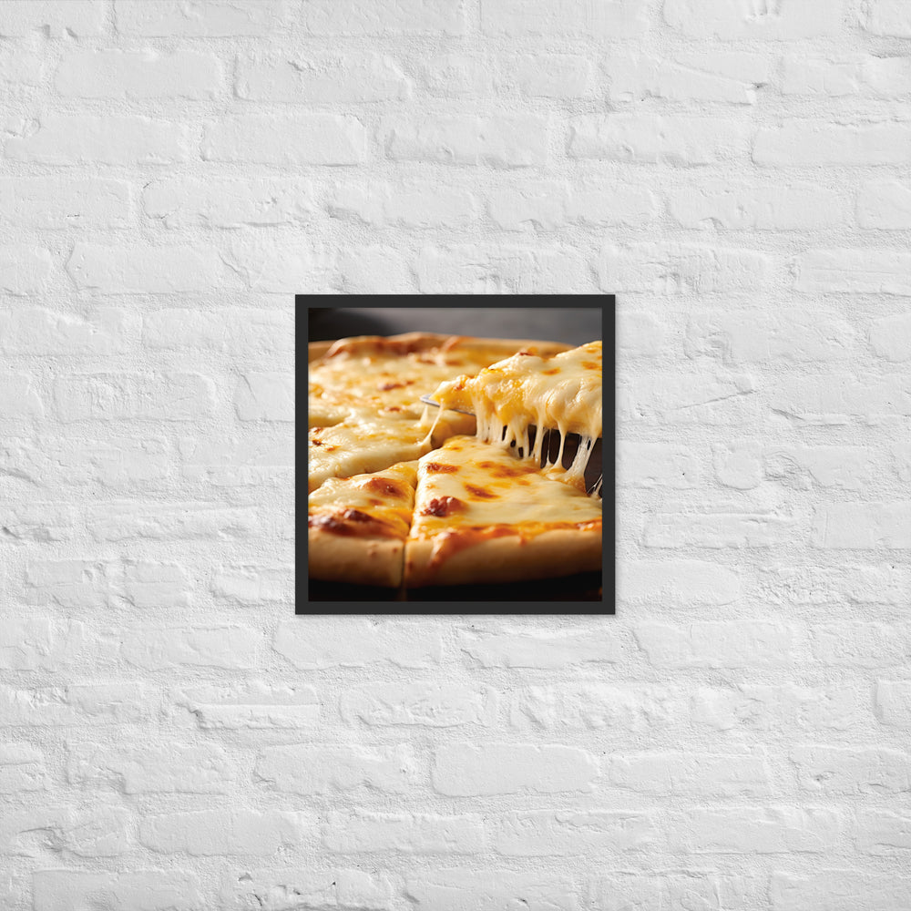 Four Cheese Pizza Framed poster 🤤 from Yumify.AI