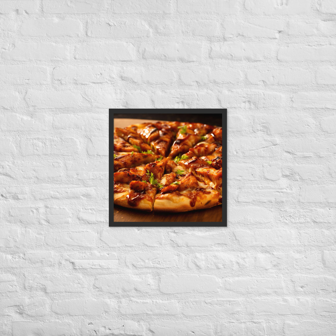 BBQ Chicken Pizza Framed poster 🤤 from Yumify.AI