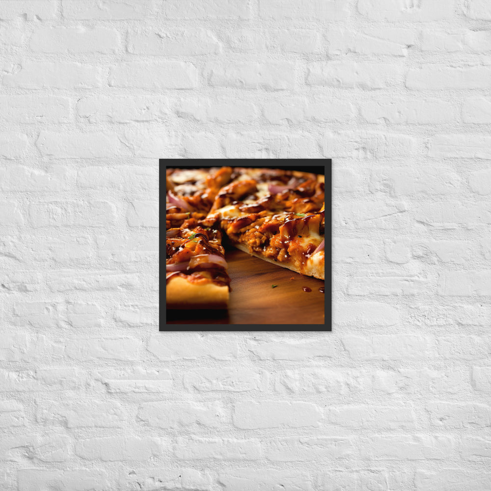 BBQ Chicken Pizza Framed poster 🤤 from Yumify.AI