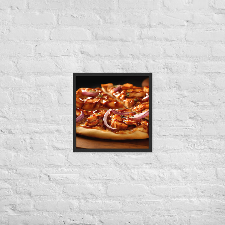 BBQ Chicken Pizza Framed poster 🤤 from Yumify.AI