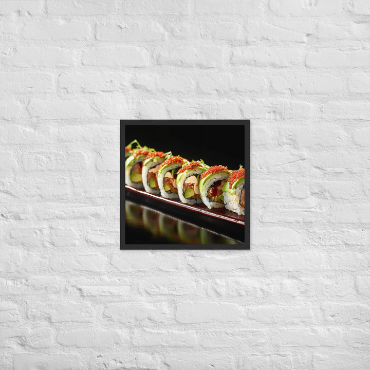 Dragon Roll Framed poster 🤤 from Yumify.AI