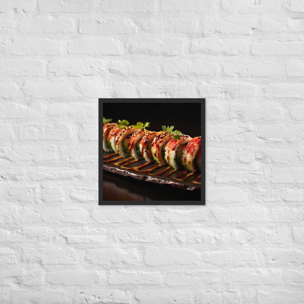 Dragon Roll Framed poster 🤤 from Yumify.AI