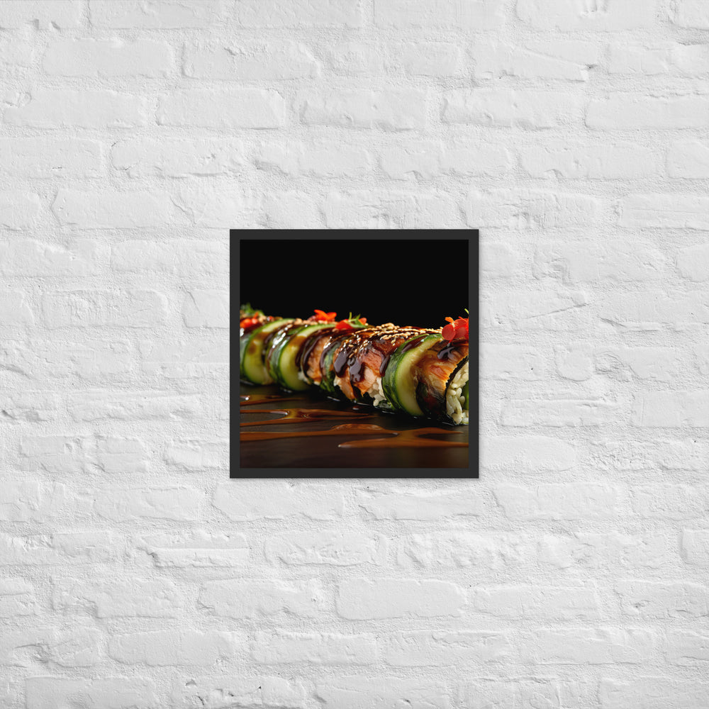 Dragon Roll Framed poster 🤤 from Yumify.AI