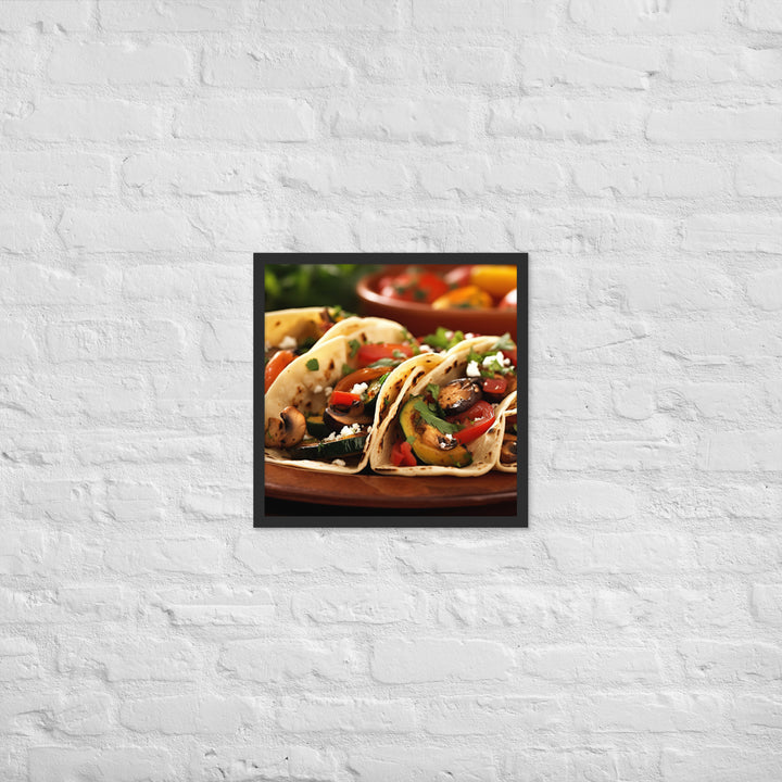 Vegetarian Tacos Framed poster 🤤 from Yumify.AI