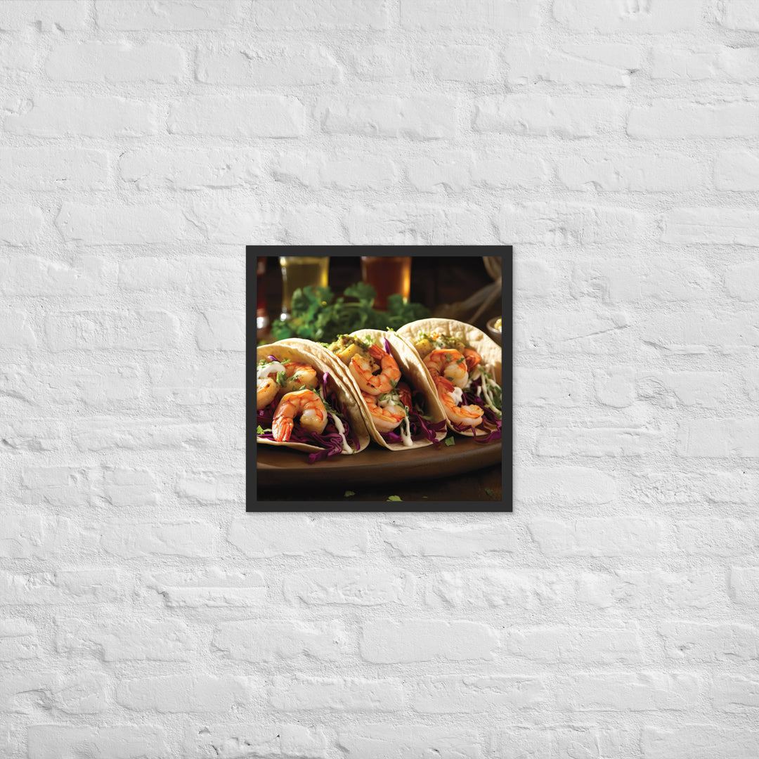 Shrimp Tacos Framed poster 🤤 from Yumify.AI