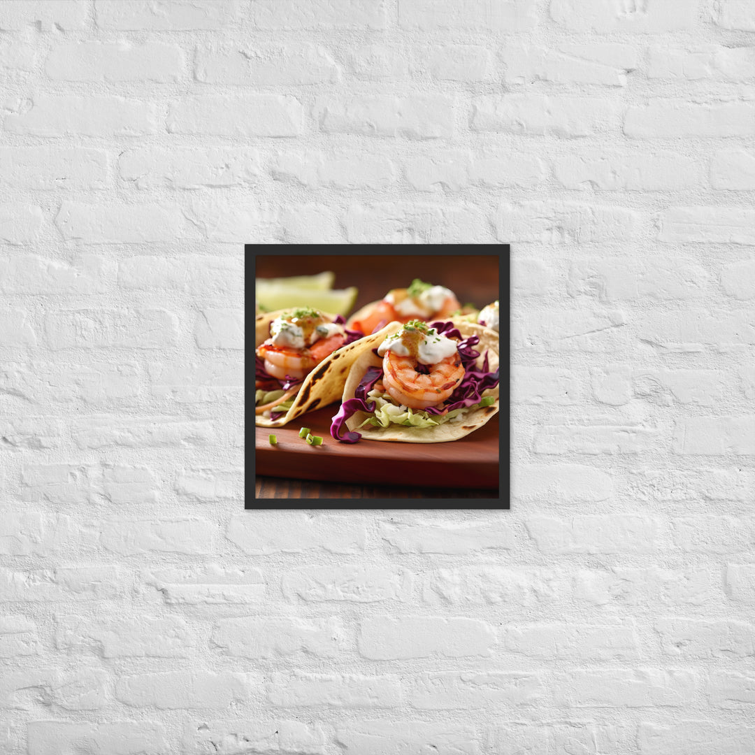 Shrimp Tacos Framed poster 🤤 from Yumify.AI