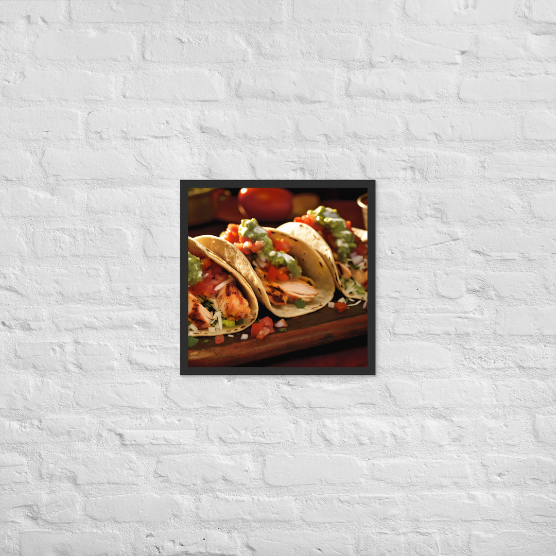 Chicken Tacos Framed poster 🤤 from Yumify.AI