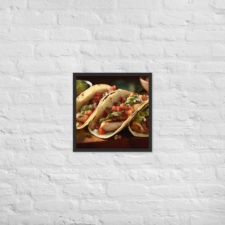 Chicken Tacos Framed poster 🤤 from Yumify.AI