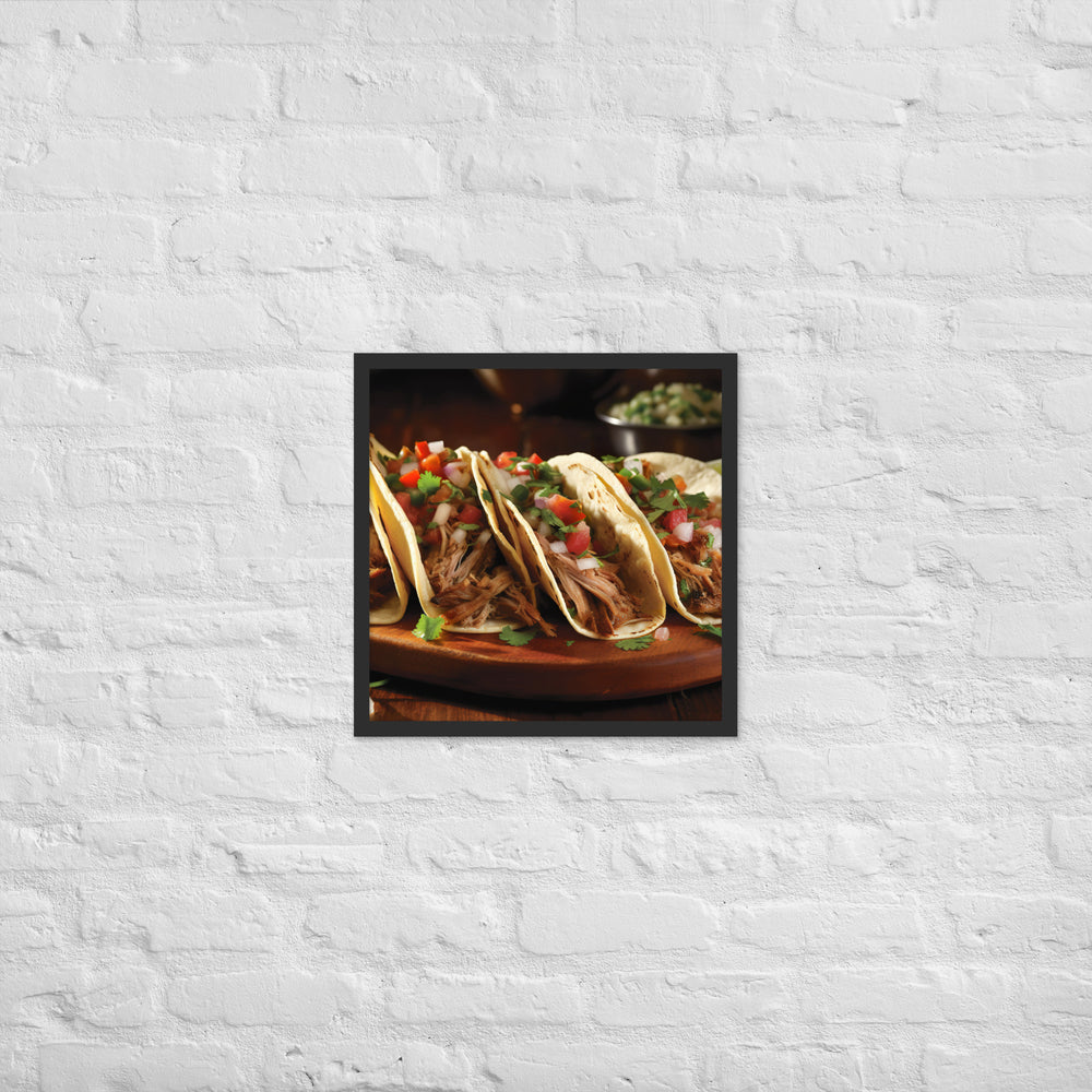 Carnitas Tacos Framed poster 🤤 from Yumify.AI