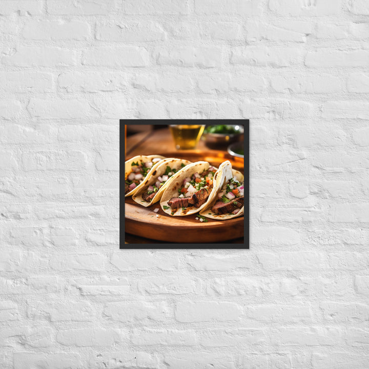 Carne Asada Tacos Framed poster 🤤 from Yumify.AI