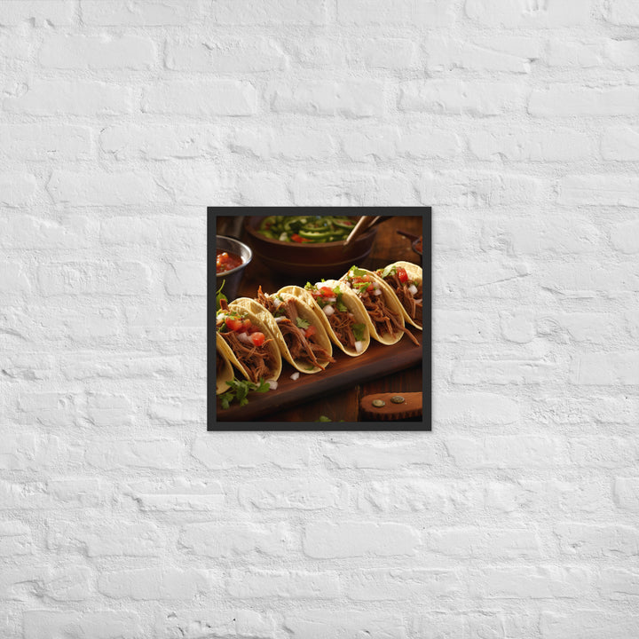 Barbacoa Tacos Framed poster 🤤 from Yumify.AI