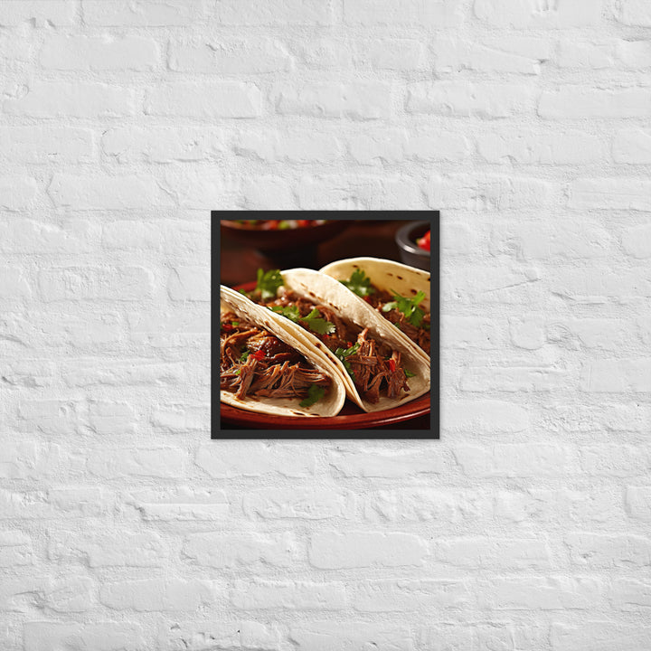 Barbacoa Tacos Framed poster 🤤 from Yumify.AI