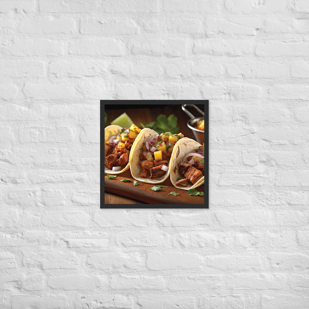 Al Pastor Tacos Framed poster 🤤 from Yumify.AI