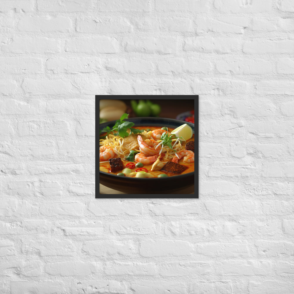 Singaporean Curry Laksa Framed poster 🤤 from Yumify.AI