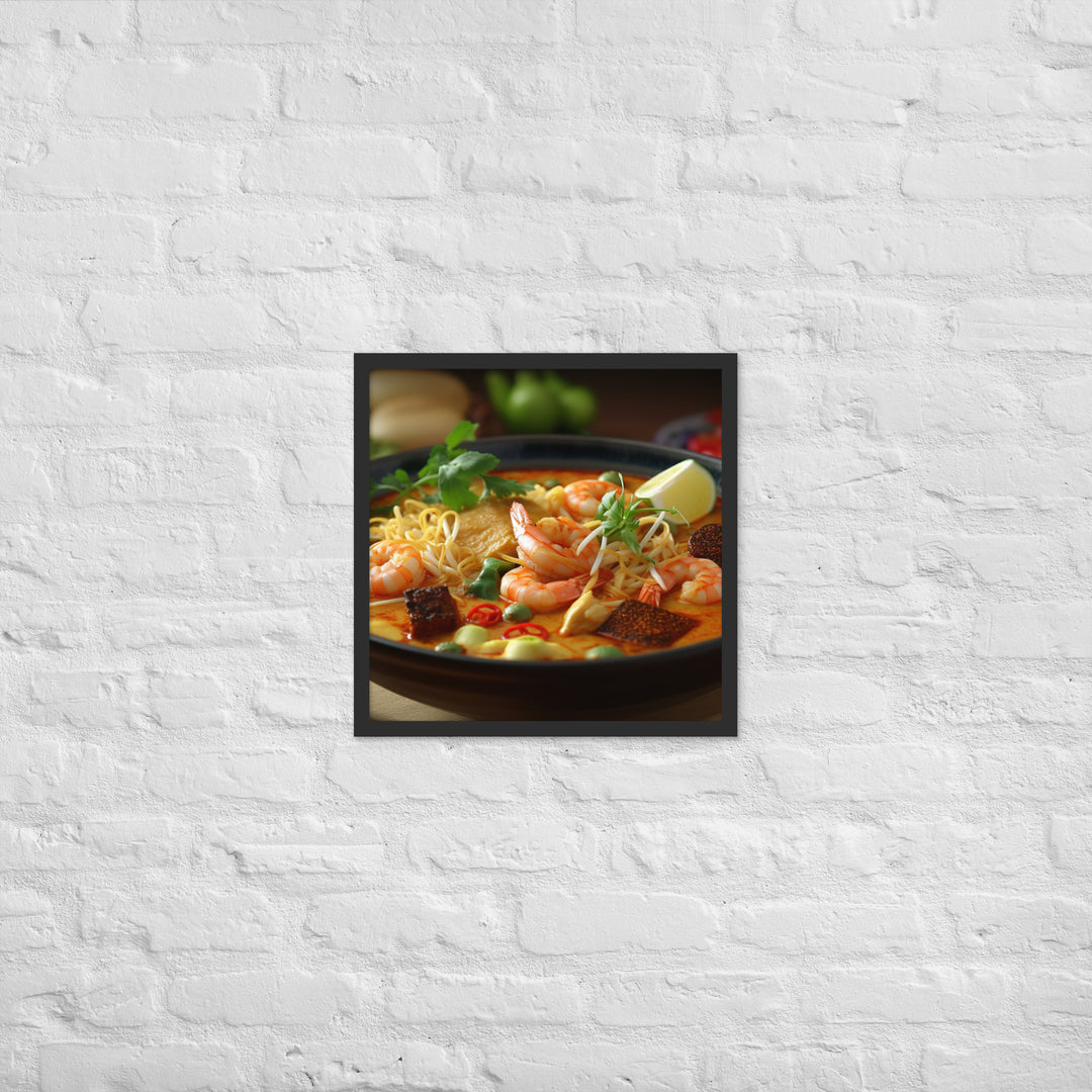 Singaporean Curry Laksa Framed poster 🤤 from Yumify.AI