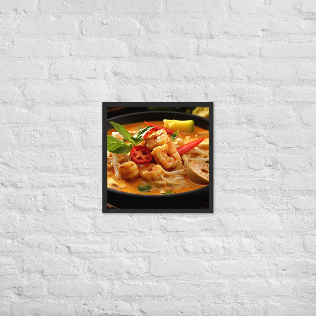 Malaysian Laksa Curry Framed poster 🤤 from Yumify.AI