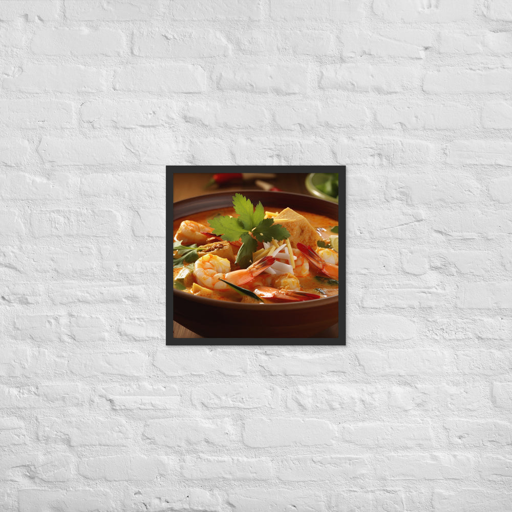 Malaysian Laksa Curry Framed poster 🤤 from Yumify.AI