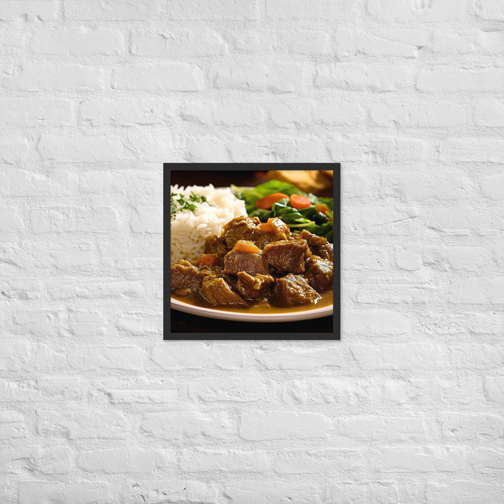 Jamaican Curry Goat Framed poster 🤤 from Yumify.AI