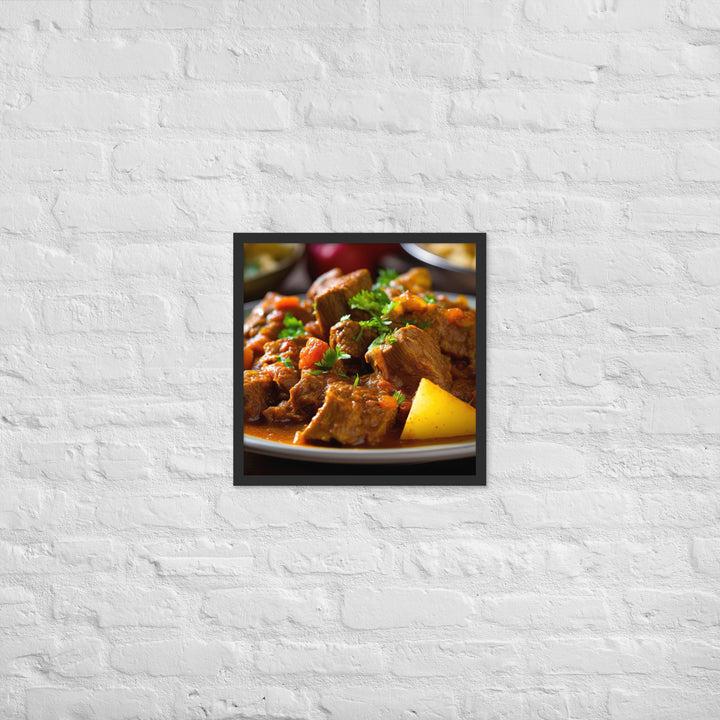 Jamaican Curry Goat Framed poster 🤤 from Yumify.AI