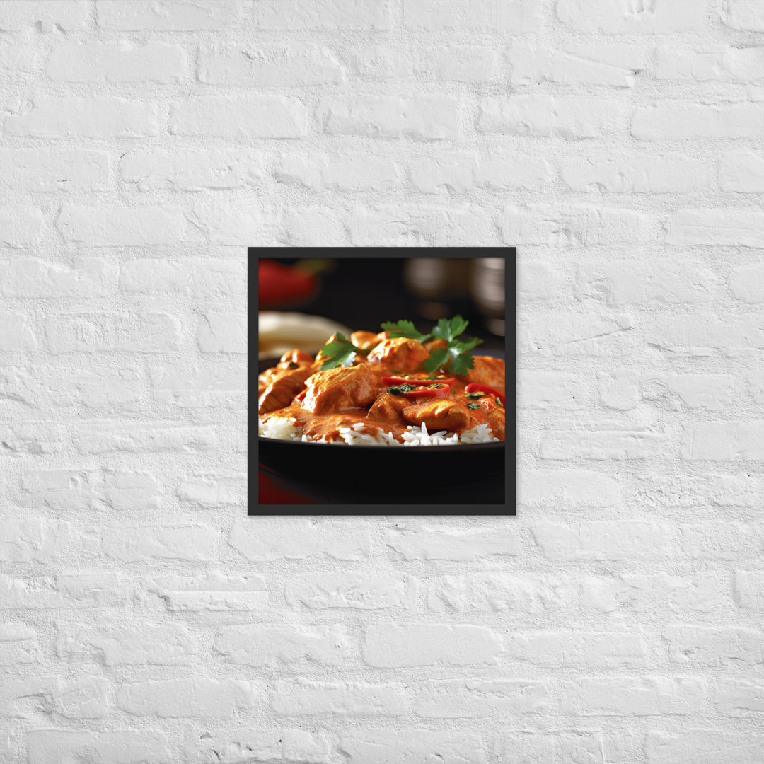 Indian Butter Chicken Curry Framed poster 🤤 from Yumify.AI