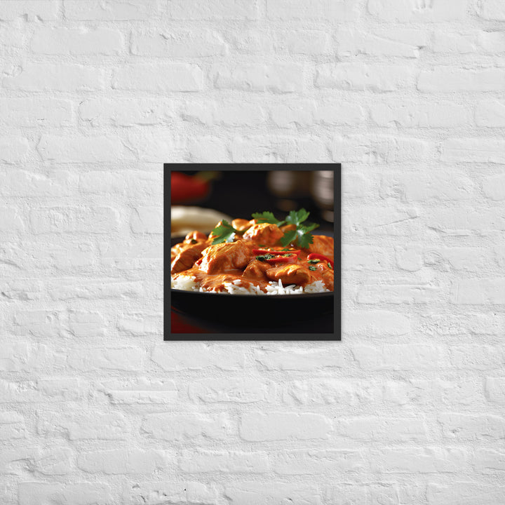 Indian Butter Chicken Curry Framed poster 🤤 from Yumify.AI