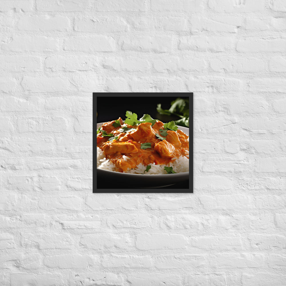 Indian Butter Chicken Curry Framed poster 🤤 from Yumify.AI