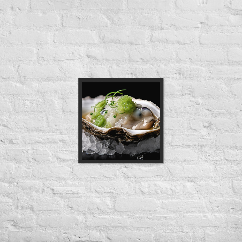 Kumamoto Oyster Framed poster 🤤 from Yumify.AI