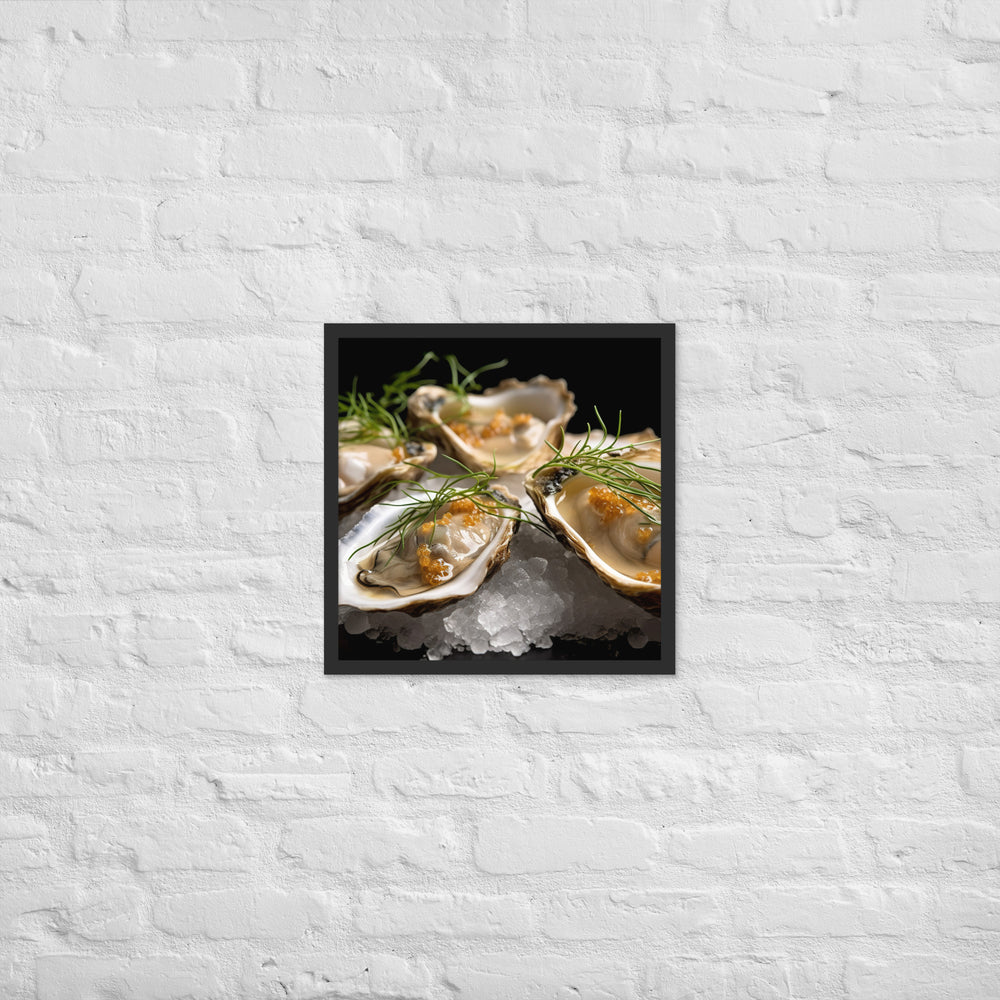 Kumamoto Oyster Framed poster 🤤 from Yumify.AI