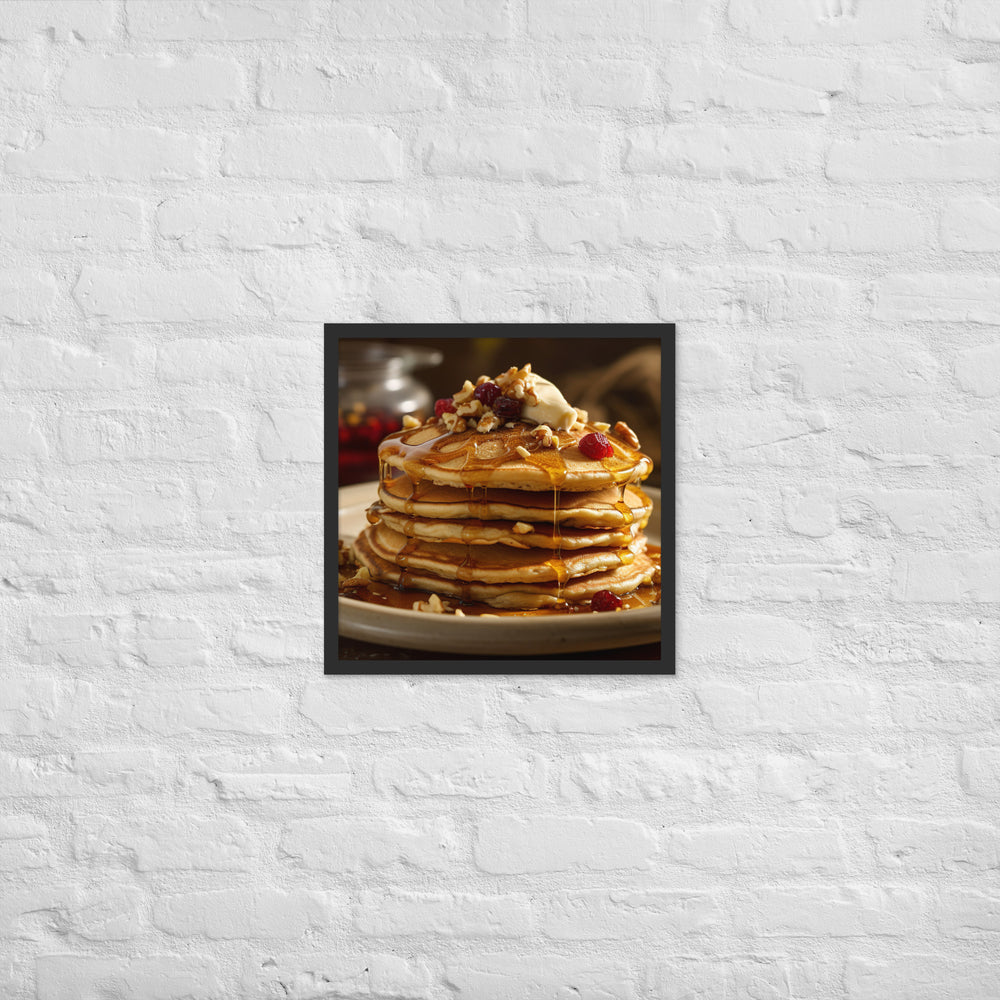 Oatmeal Pancakes Framed poster 🤤 from Yumify.AI