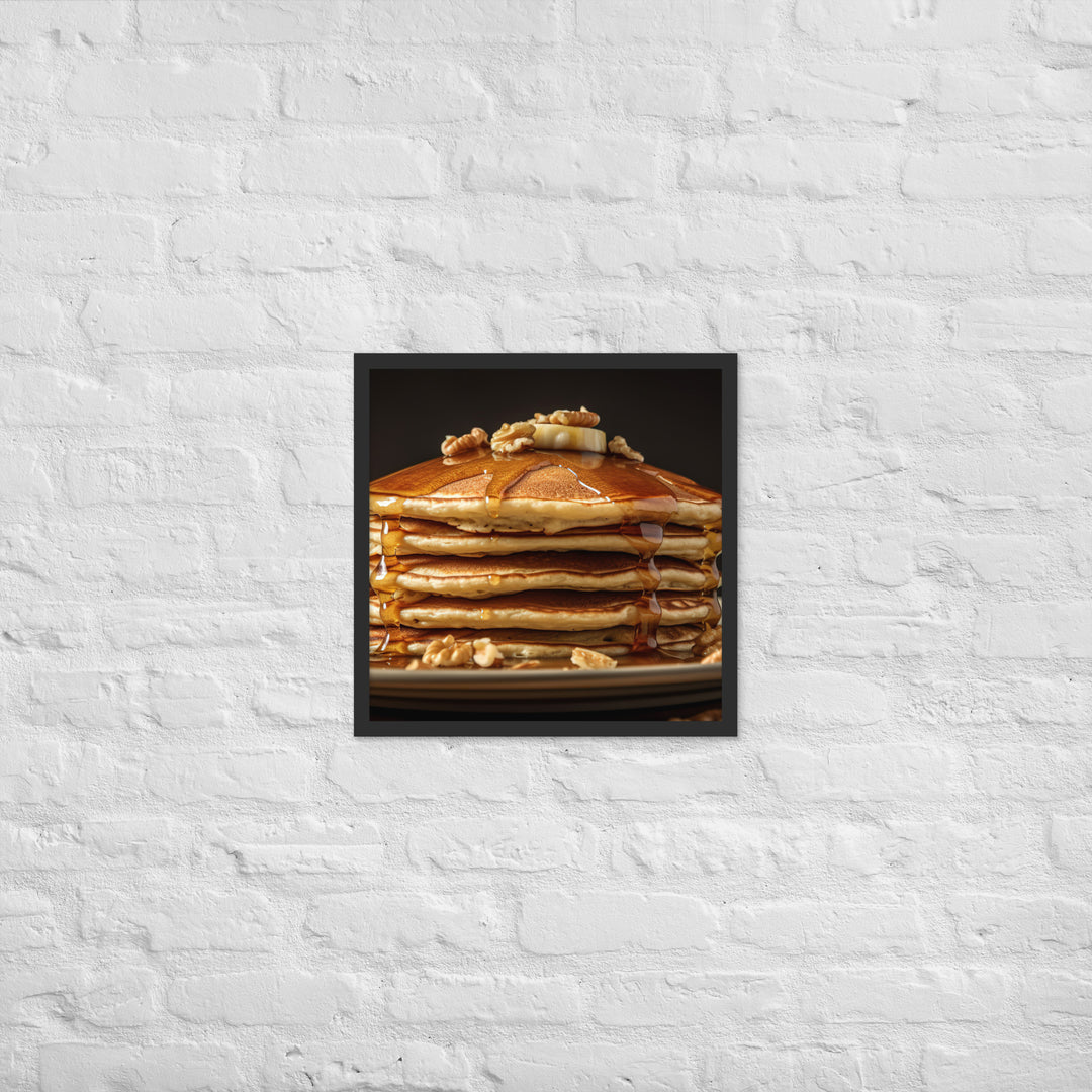 Oatmeal Pancakes Framed poster 🤤 from Yumify.AI