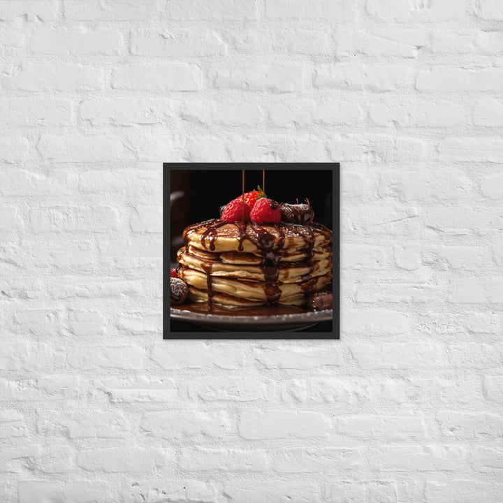 Nutella Stuffed Pancakes Framed poster 🤤 from Yumify.AI