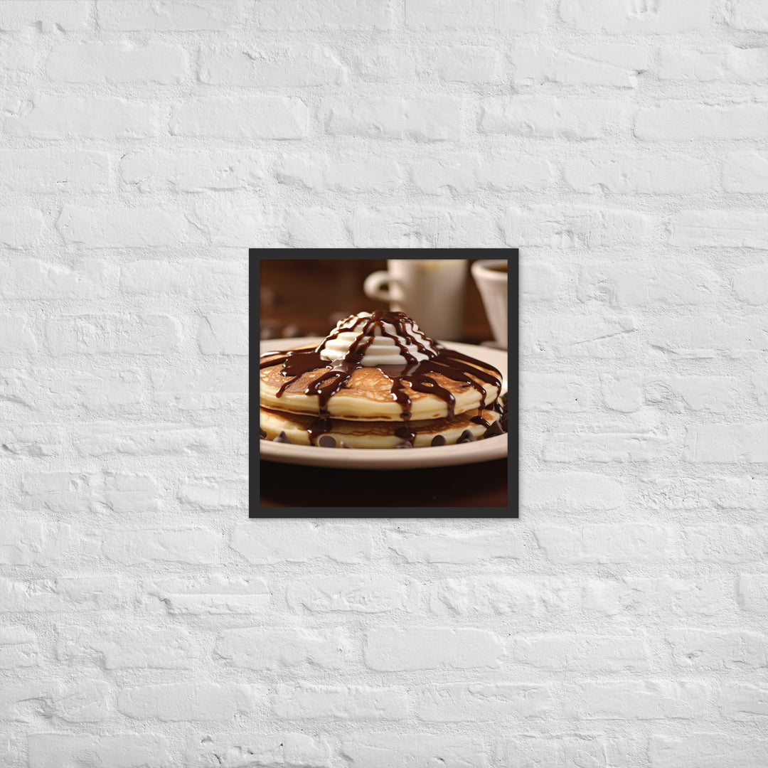 Chocolate Chip Pancakes Framed poster 🤤 from Yumify.AI