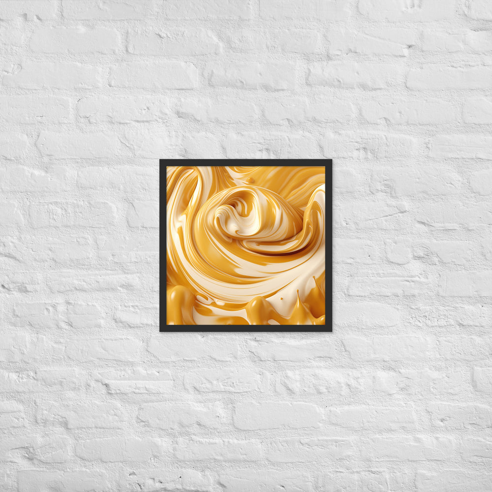 Salted Caramel ice cream Framed poster 🤤 from Yumify.AI