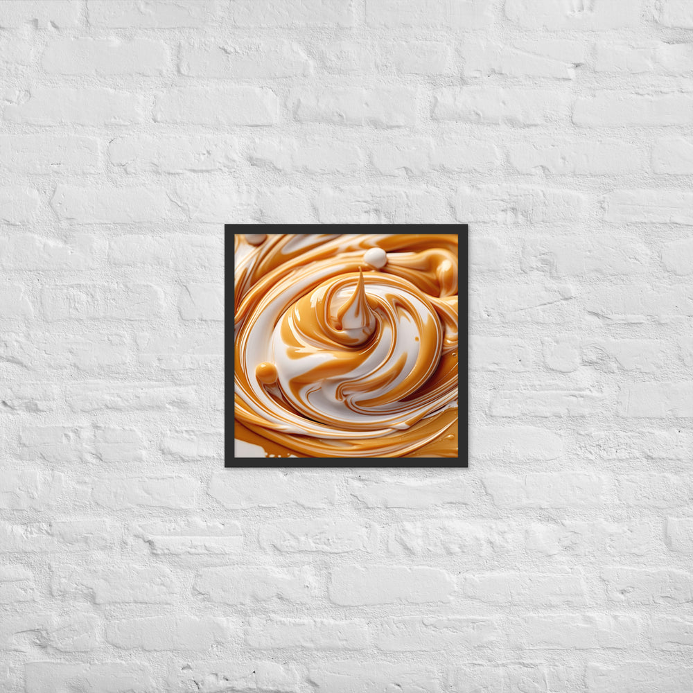 Salted Caramel ice cream Framed poster 🤤 from Yumify.AI
