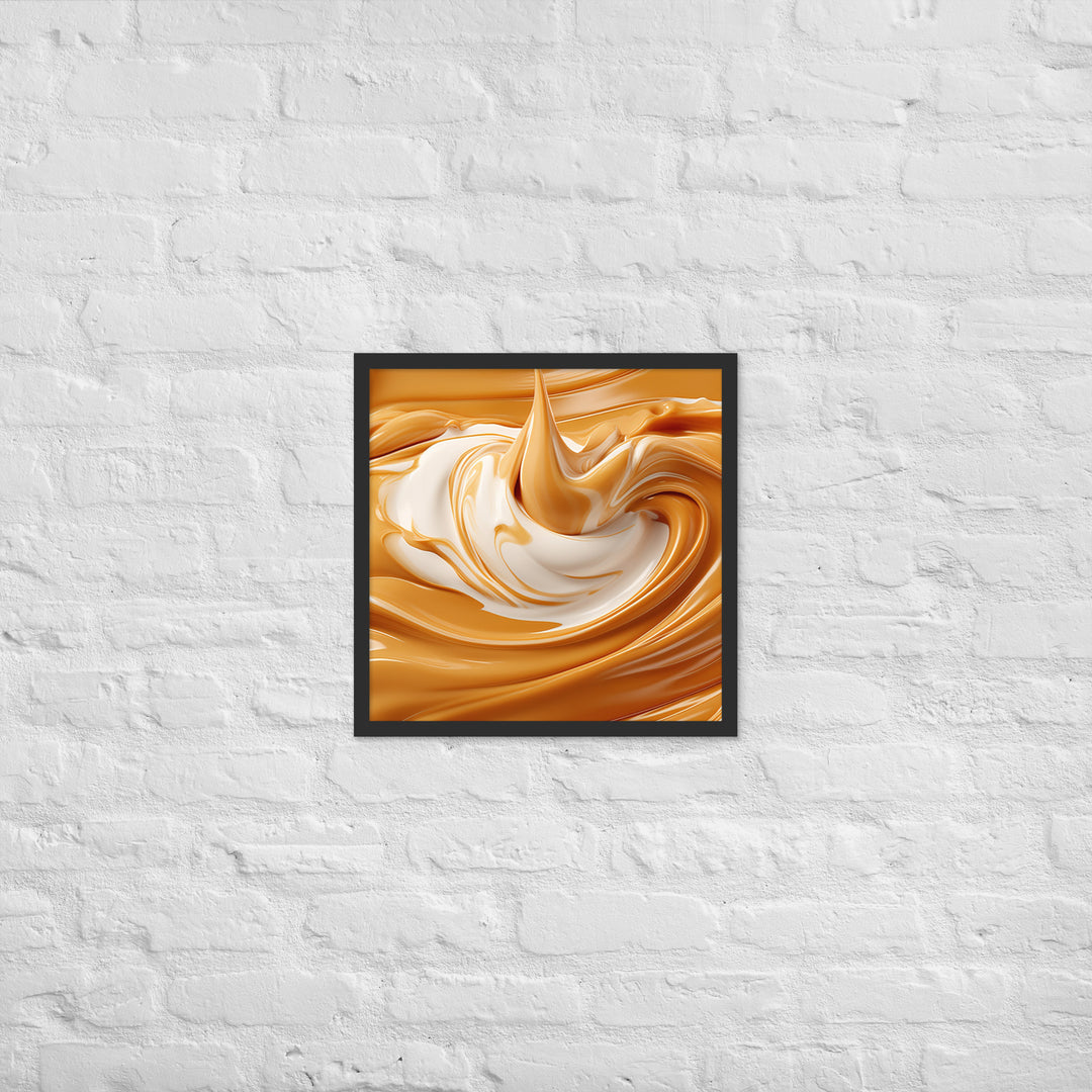 Salted Caramel ice cream Framed poster 🤤 from Yumify.AI