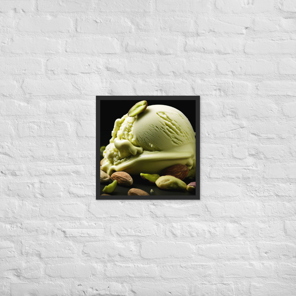 Pistachio ice cream Framed poster 🤤 from Yumify.AI