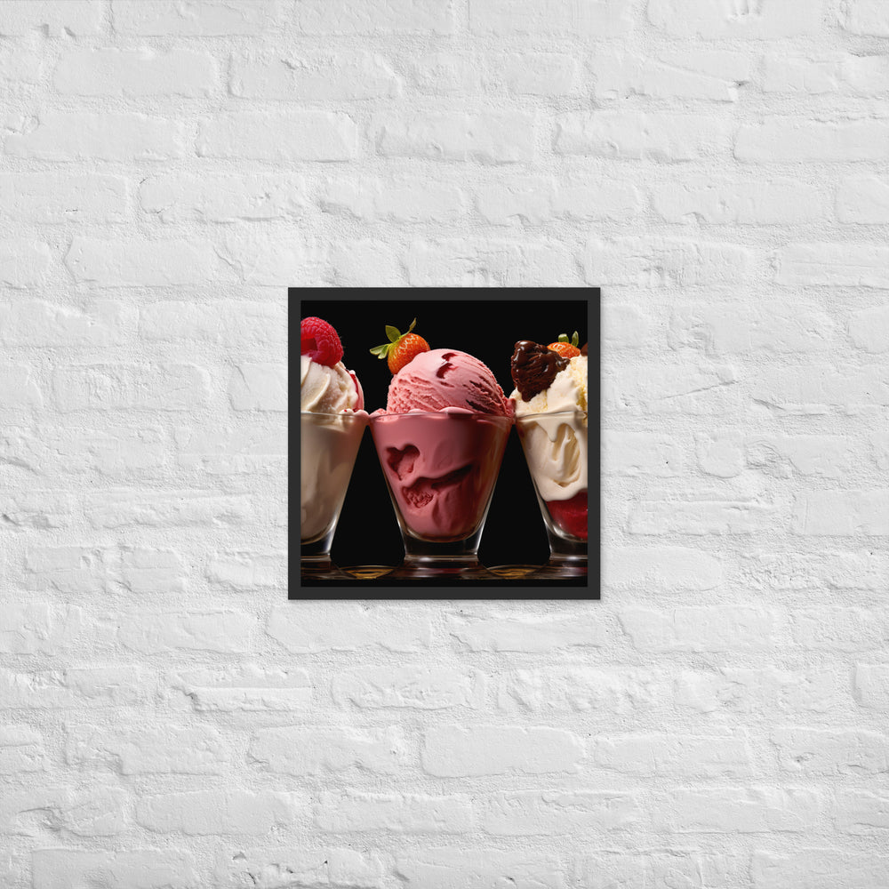 Neapolitan Ice Cream Framed poster 🤤 from Yumify.AI