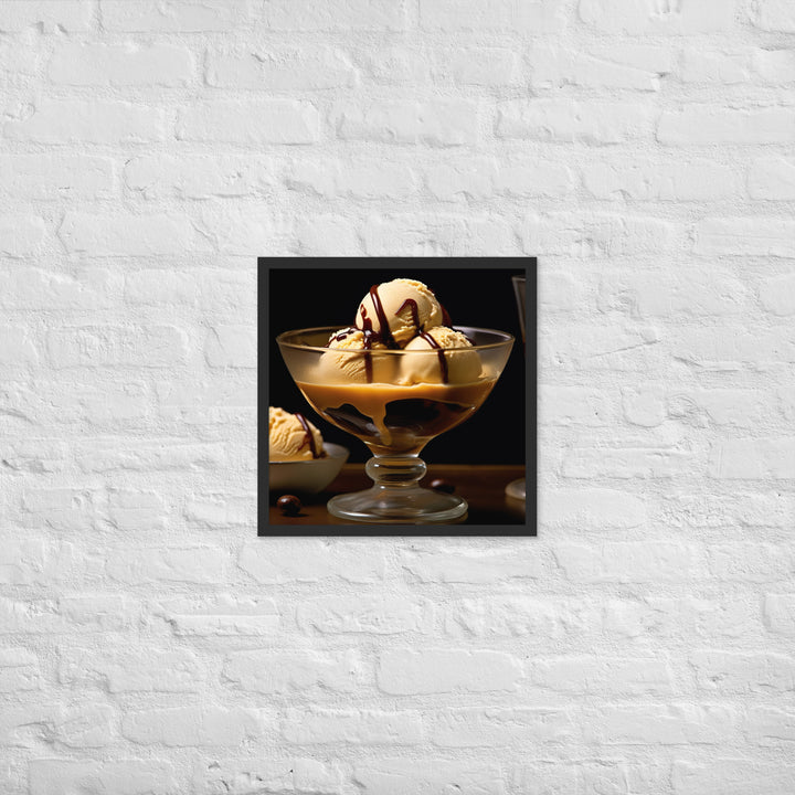 Coffee Ice Cream Framed poster 🤤 from Yumify.AI