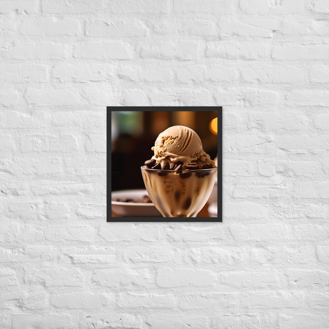 Coffee Ice Cream Framed poster 🤤 from Yumify.AI