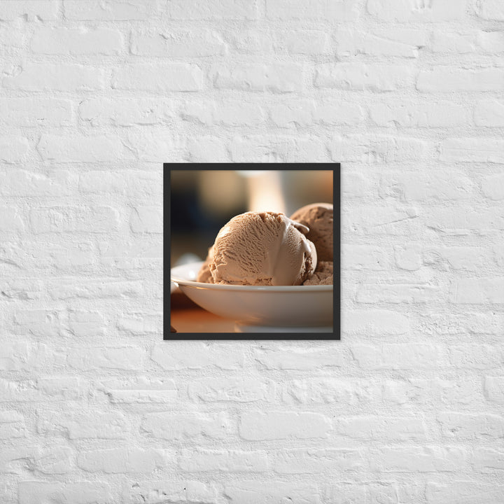 Coffee Ice Cream Framed poster 🤤 from Yumify.AI