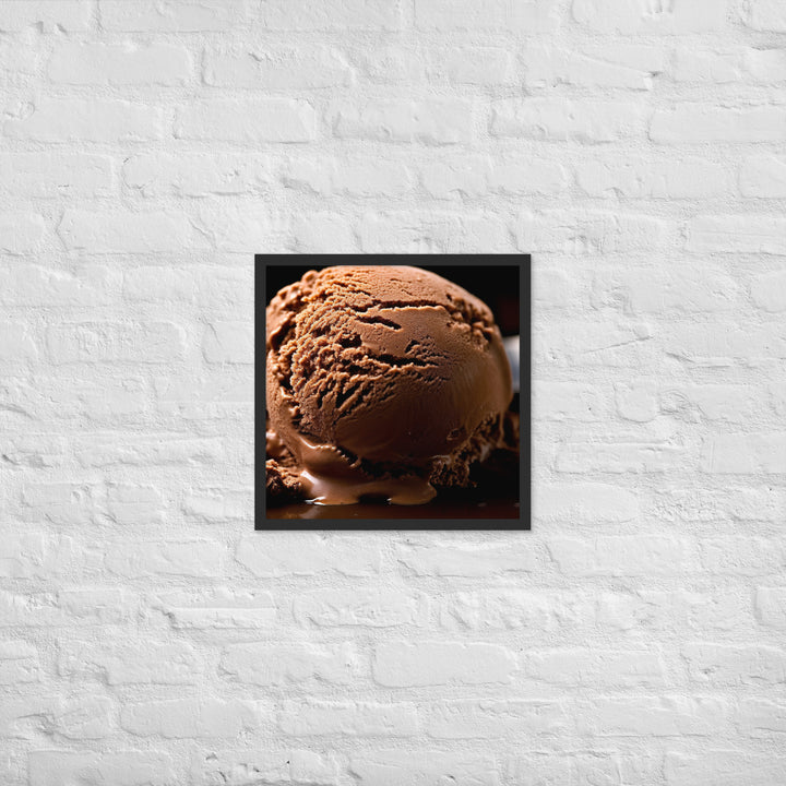 Chocolate Ice Cream Framed poster 🤤 from Yumify.AI