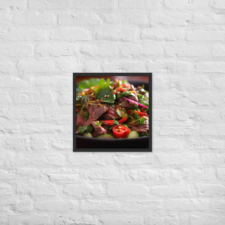 Thai Beef Salad Framed poster 🤤 from Yumify.AI