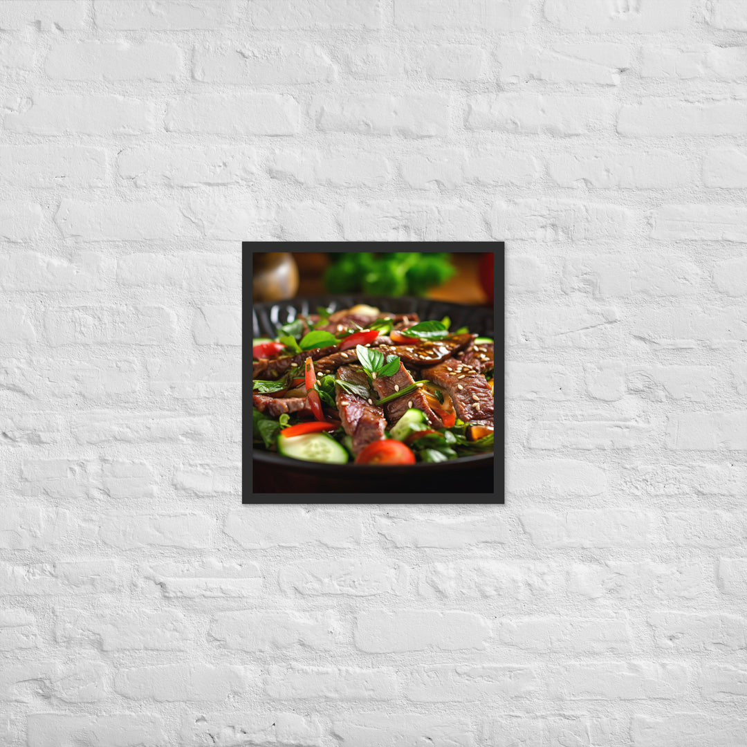 Thai Beef Salad Framed poster 🤤 from Yumify.AI