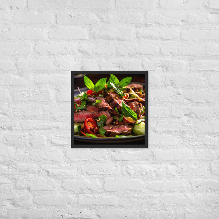 Thai Beef Salad Framed poster 🤤 from Yumify.AI